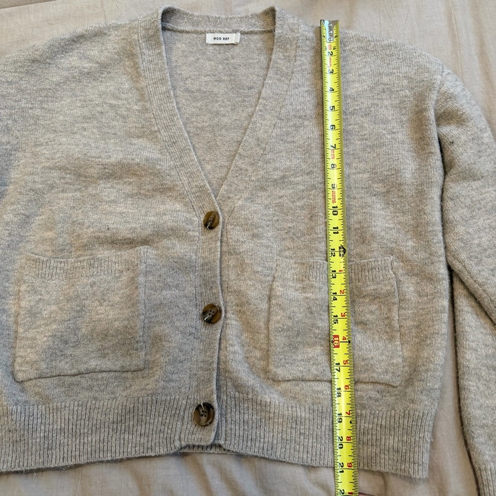 Mod Ref Beige Cardigan Sweater - Picture 7 of 7